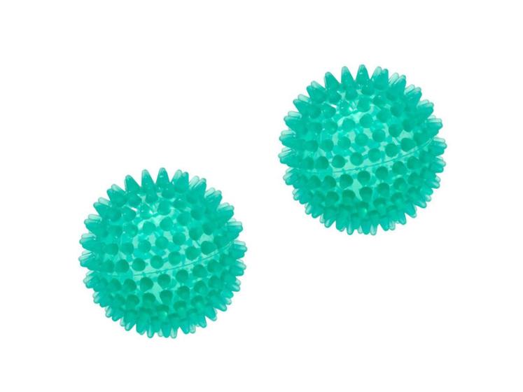 Imagem de Reflexball Massage 8cm Kit 2 Bolas cor Verde Gymnic Italiana, Bola Cravo, Fisioterapia, Reflexologia