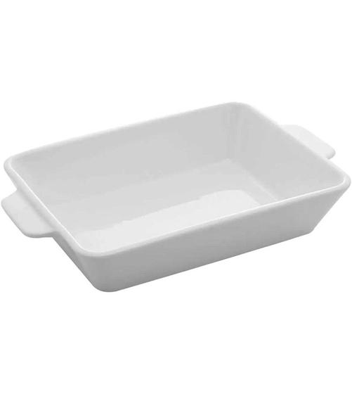 Imagem de Refratário 33cm Por 20cm Por 5,5cm Porcelana Com Alça Basic Branco