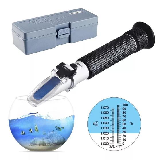 Imagem de Refratômetro Para Água Salgada 2 Medidor De Salinidade + Nota Fiscal