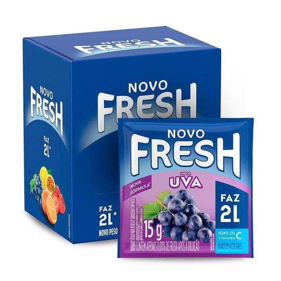 Imagem de Refresco em Pó Fresh Uva 15g Display com 15 Unidades