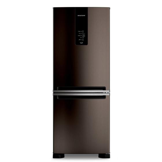 Imagem de Refrigerador de 02 Portas Brastemp Frost Free Inverse A+++ 447 Litros Black Inox com Smart Flow e Fresh Box - BRE57FE