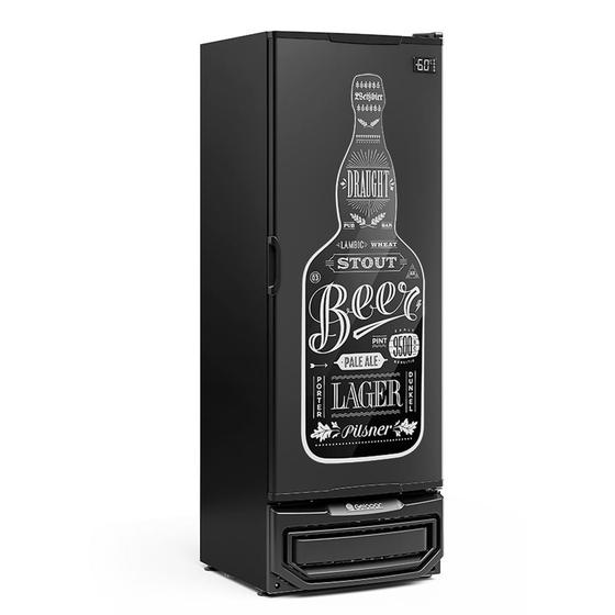 Imagem de Refrigerador de Bebidas Gelopar Vertical 410 Litros Preto 127V GRBA-400
