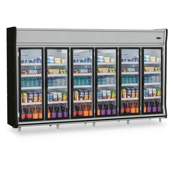 Geladeira/refrigerador 2642 Litros 6 Portas Preto - Gelopar - 220v - Gevp-6p
