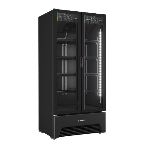 Geladeira/refrigerador 752 Litros 2 Portas Preto Slim - Metalfrio - 220v - Vb70