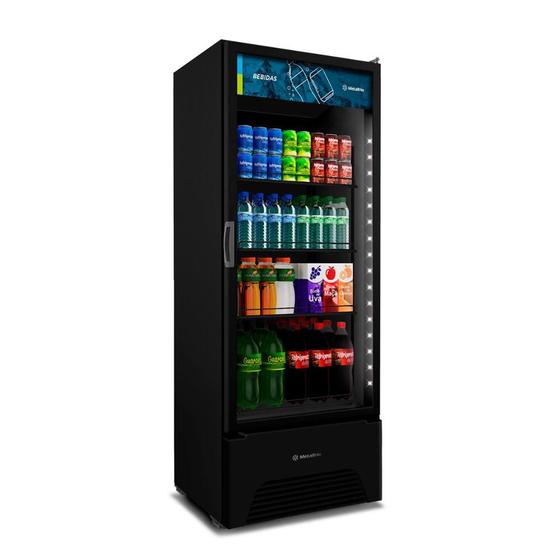 Imagem de Refrigerador Expositor Vertical Bebidas 127V VB52AH Optima All Black 497 Litros - Metalfrio