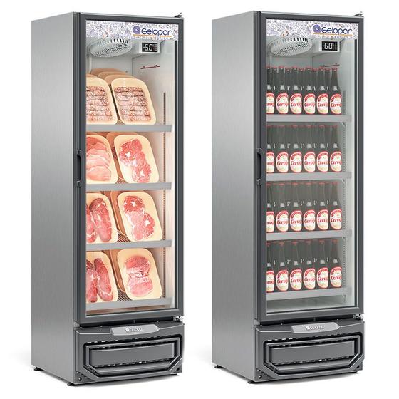 Imagem de Refrigerador/Expositor Vertical Conveniência Cerveja E Carnes GCBC-45 TI Tipo Inox Gelopar 445 Litros Frost Free
