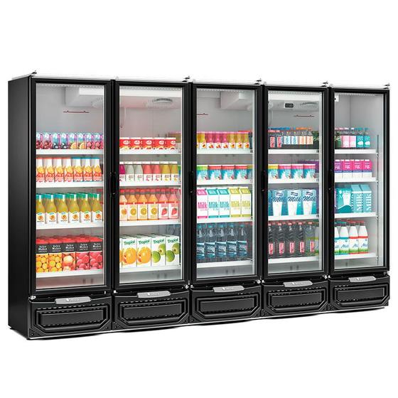 Geladeira/refrigerador 2500 Litros 5 Portas Preto - Gelopar - 220v - Gcvr-2500pr