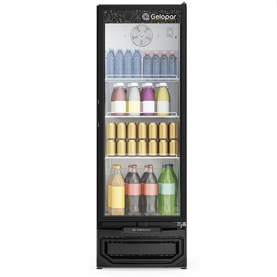 Imagem de Refrigerador/Expositor Vertical GPTU-40 PR EL Gelopar - 410L Temperatura 0 a +7C Preto Vidro Temperado