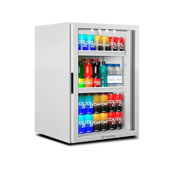 Imagem de Refrigerador Expositor Vertical Para Bebidas 85 Litros Vb11rb Counter Top Branca 220v - Metalfrio