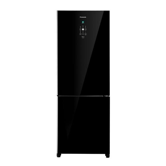 Imagem de Refrigerador Panasonic 480 Litros 2 Portas com Freezer Embaixo Frost Free Black Glass BB71GVFBB 220V