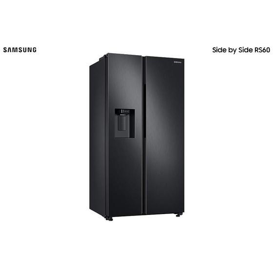 Refrigerador RS60 Samsung Side by Side Inverter 602 Litros com All Around Cooling e SpaceMax Black Inox Look - RS Menor preço em Refrigerador RS60 Samsung Side by Side Inverter 602 Litros com All Around Cooling e SpaceMax Black Inox Look - RS