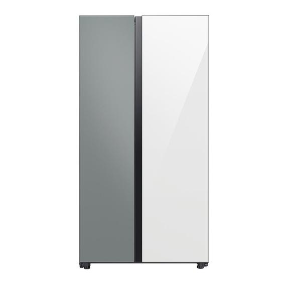 Imagem de Refrigerador Side by Side com All Around CoolingT e SpaceMaxT com 626 Litros Satin Gray e Clean White - RS60CB70