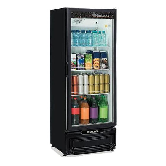 Imagem de Refrigerador Vertical Porta de Vidro GPTU 40 Preto Expositor de Bebida 410 Litros Gelopar 127v
