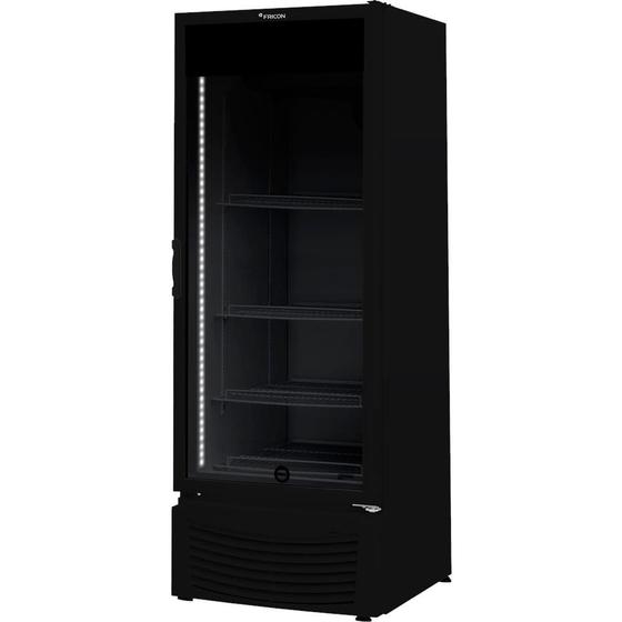 Refrigerador Visa Cooler Vertical VCFM402 Porta de Vidro Duplo Temperado Baixo Emissivo Total Black c/ Led e Fechamento Automático - Fricon Menor preço em Refrigerador Visa Cooler Vertical VCFM402 Porta de Vidro Duplo Temperado Baixo Emissivo Total Black c/ Led e Fechamento Automático - Fricon