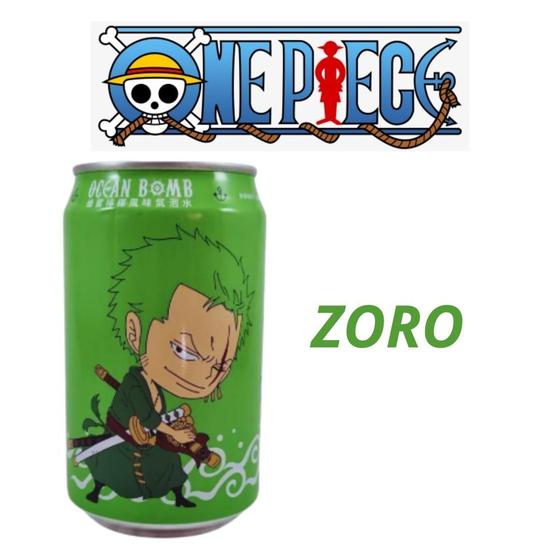 Imagem de Refrigerante animes  one piece zoro - sabor limão com mel soda - 330ml