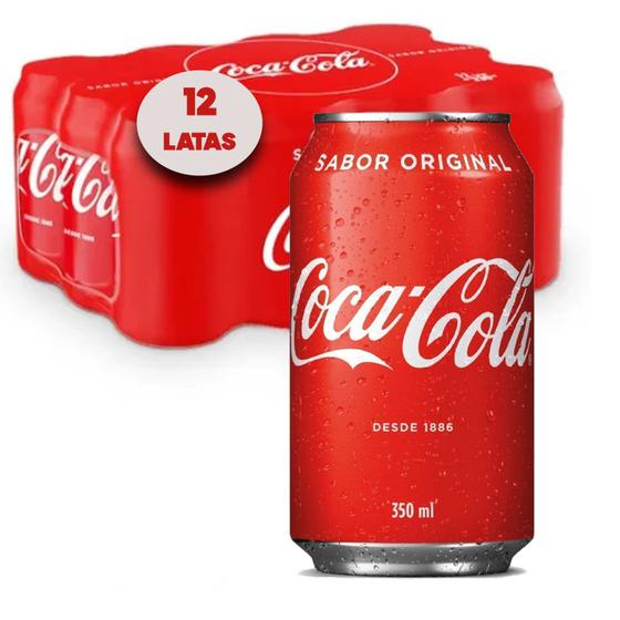Refrigerante COCA COLA Original Lata 350ml (12 Latas) Menor preço em Refrigerante COCA COLA Original Lata 350ml (12 Latas)