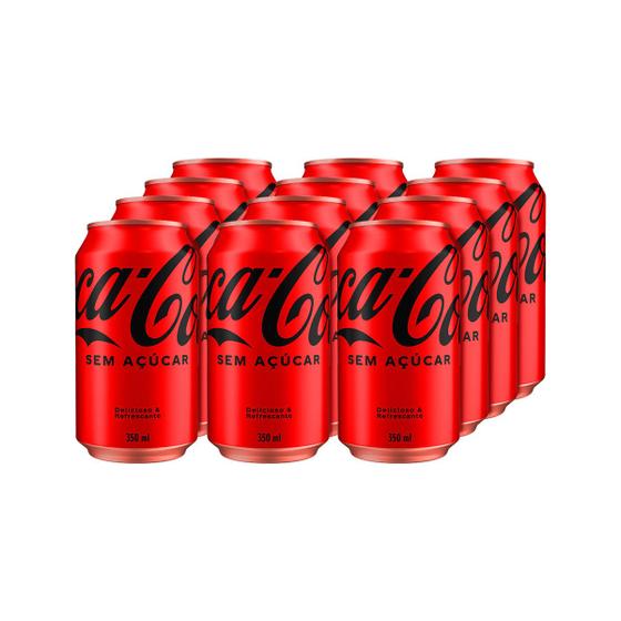 Refrigerante Coca-cola Zero Lata - 350ml Pack 12uni Menor preço em Refrigerante Coca-cola Zero Lata - 350ml Pack 12uni