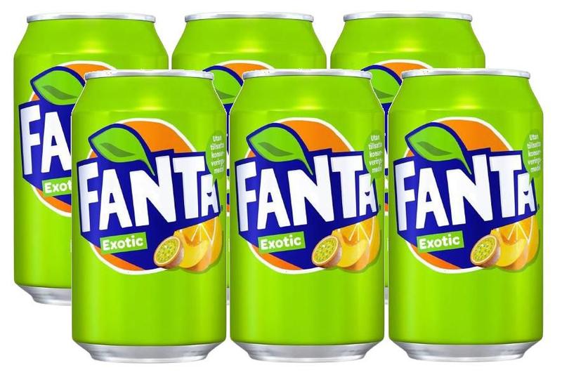 Imagem de Refrigerante fanta exotic sabor exótico caixa com 6 latas 330ml