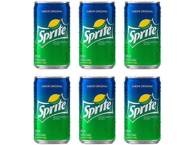 Imagem de Refrigerante Lata Sprite Original 6 Unidades - 220ml