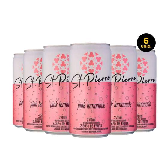 Imagem de Refrigerante Pink Lemonade St Pierre Lata 270ml (6 Latas)