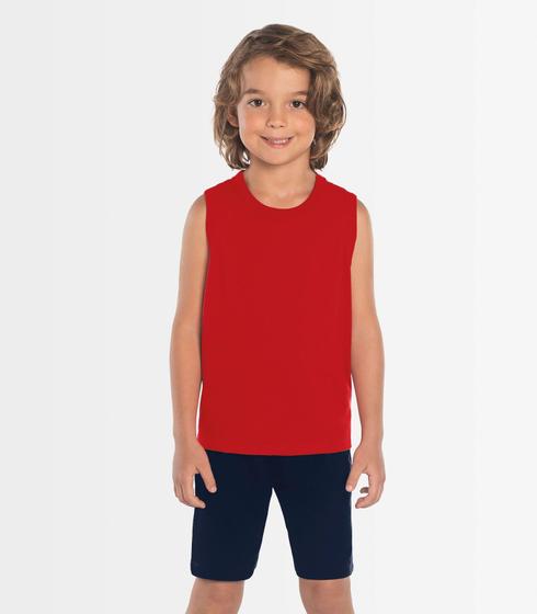 Imagem de Regata Básica Infantil Masculina Rovitex Kids Vermelho