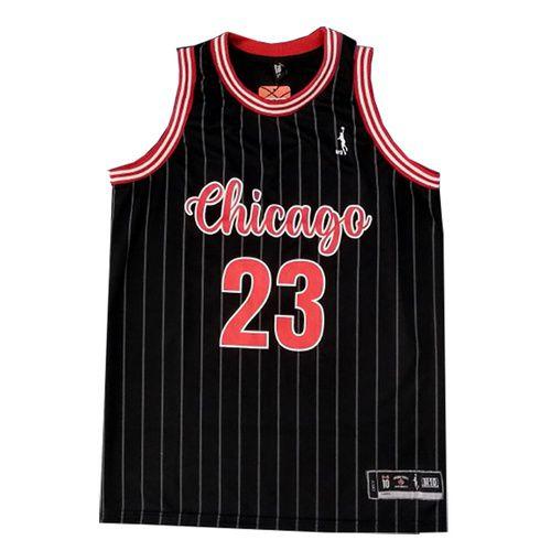 Imagem de Regata Basquete Chicago M10 Sports Listrada Poliester Dry fit