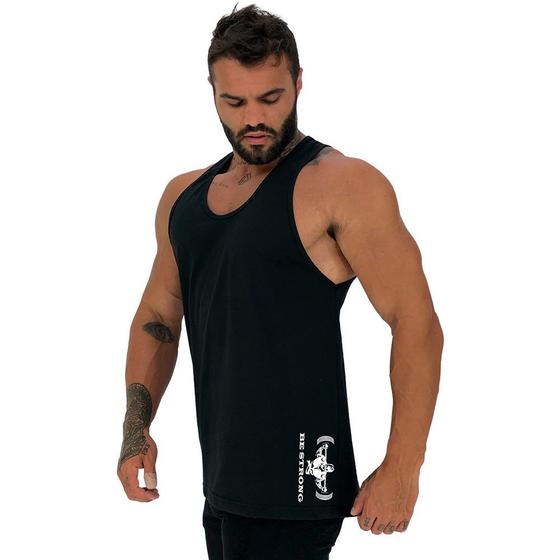 Imagem de Regata Cavada Estampa Lateral Masculina MXD Conceito Be Strong