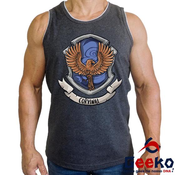 Imagem de Regata Corvinal 100% Algodão Harry Potter Hogwarts Ravenclaw Camiseta Regata Geeko 08