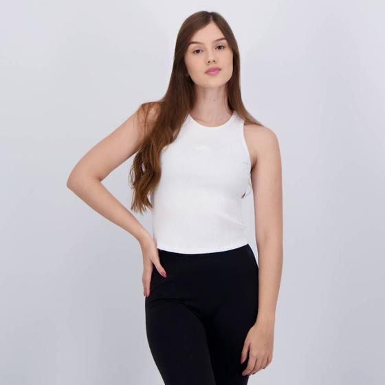 Regata Cropped Fila Basic Feminina Branca Regata Esportiva