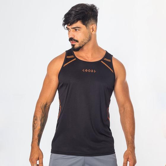 Imagem de Regata Dry Fit Masculina De Esporte Academia Com Detalhes