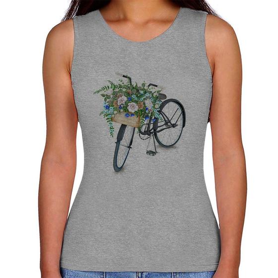 Imagem de Regata Feminina Bicicleta Cesto de Flores - Foca na Moda