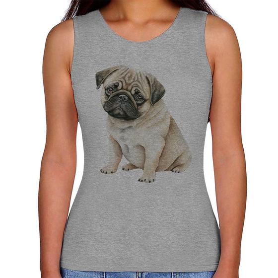 Imagem de Regata Feminina Cachorro Pug - Foca na Moda