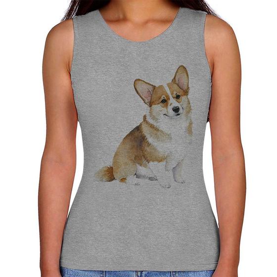 Imagem de Regata Feminina Cachorro Welsh Corgi Pembroke - Foca na Moda