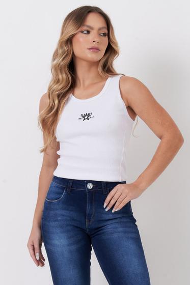 Imagem de Regata Feminina Cropped 1997 Planet Girls Branco