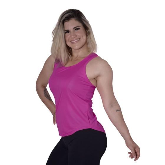 Imagem de Regata Feminina Dry Fitness Tapa Bumbum Longline Academia