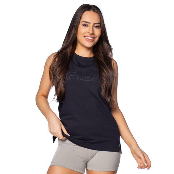 Imagem de Regata Feminina Fila Basic Regular Outline Preto