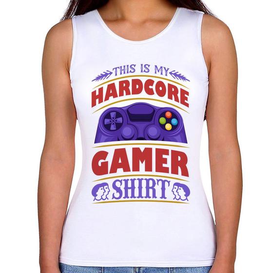 Imagem de Regata Feminina Hardcore Gamer - Foca na Moda