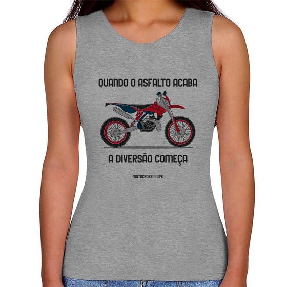 Imagem de Regata Feminina Motocross 4 Life - Foca na Moda