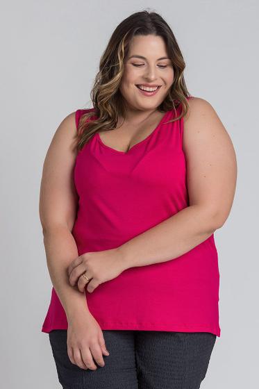Imagem de Regata Feminina Plus Size Básica Visco - Serena