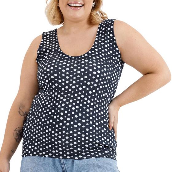 Imagem de Regata feminina plus size estampada primavera verao 3059a