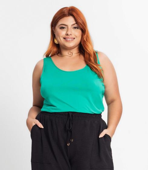 Imagem de Regata Feminina Plus Size Secret Glam Verde