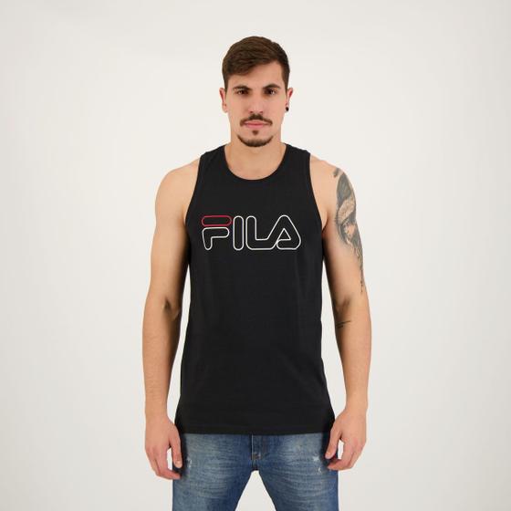 Imagem de Regata Fila Letter Outline Preto