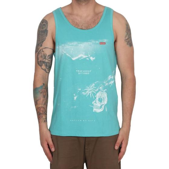 Imagem de Regata Globe Tropically Skull Verde Agua