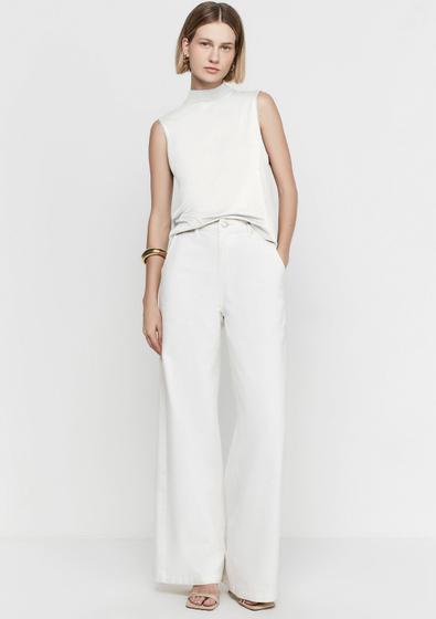 Imagem de Regata gola alta em viscose off white -  dzarm