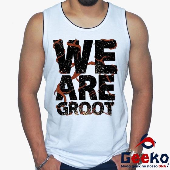 Imagem de Regata Groot 100% Algodão We Are Groot Guardiões da Galáxia  Guardians Of The Galaxy Geeko