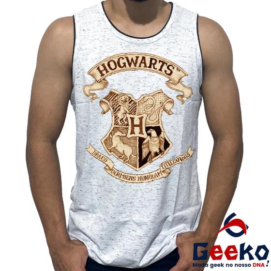 Imagem de Regata Hogwarts 100% Algodão Harry Potter Camiseta Regata Geeko 01