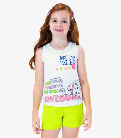 Imagem de Regata Infantil Feminina Rovi Kids Branco