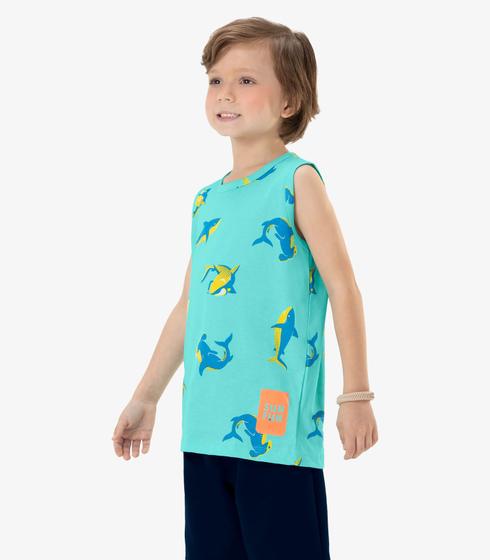 Imagem de Regata Infantil Masculina Rovi Kids Azul