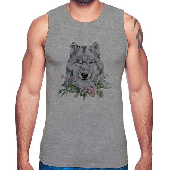 Imagem de Regata Lobo e Flores - Foca na Moda