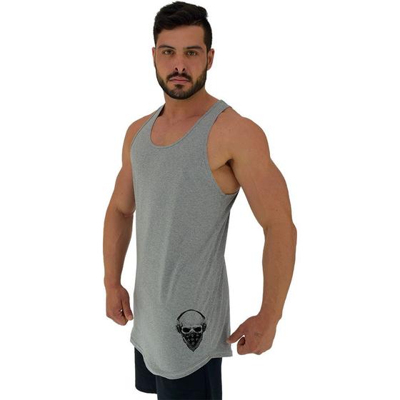 Imagem de Regata Longline Estampa Lateral Masculina MXD Conceito Caveira Gangster